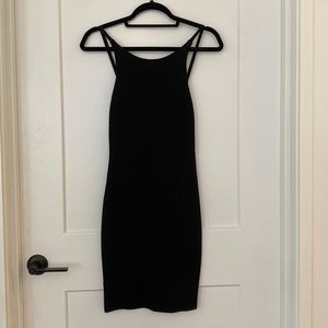 Lulu’s black mini dress